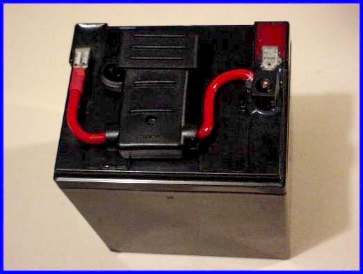 The battery with connector and fuse holder