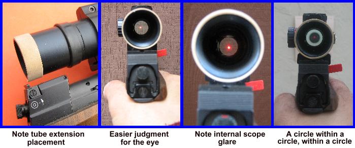 Various views of the placement and use of the device